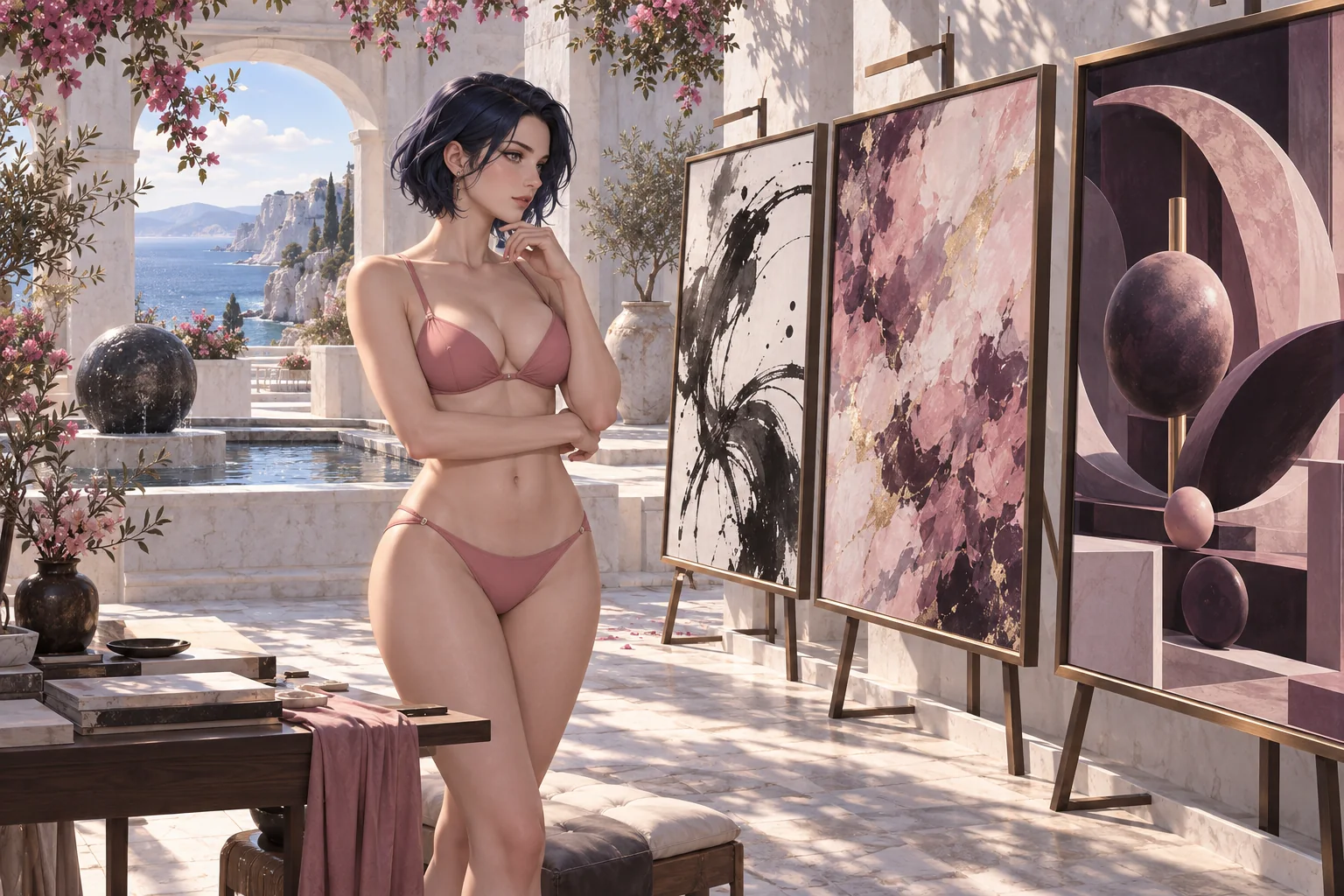 Categorías de hentai: galería con obras de línea manga, anime pintado y 3D estilizado